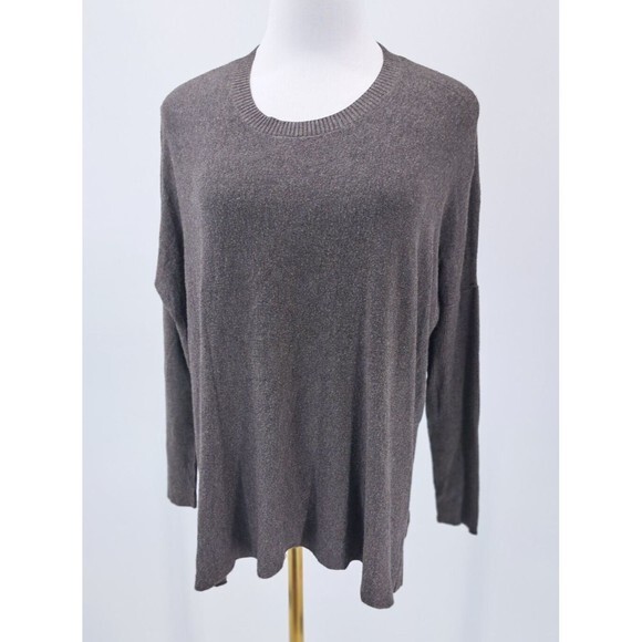 Eileen Fisher‎ Sweater Women's XS Gray Long Sleeve Crew Neck Classic Pullover - Picture 1 of 10
